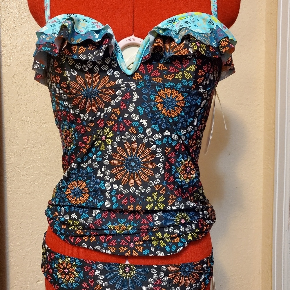 NWT Coco Rave Floral Mosaic Tankini